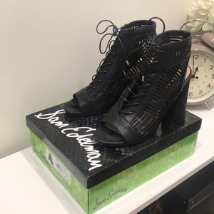 Sam Edelman Rocco Black Nappa Bootie